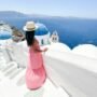 A glamorous woman on holiday