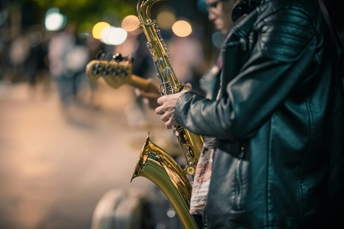 Close up of saxophone