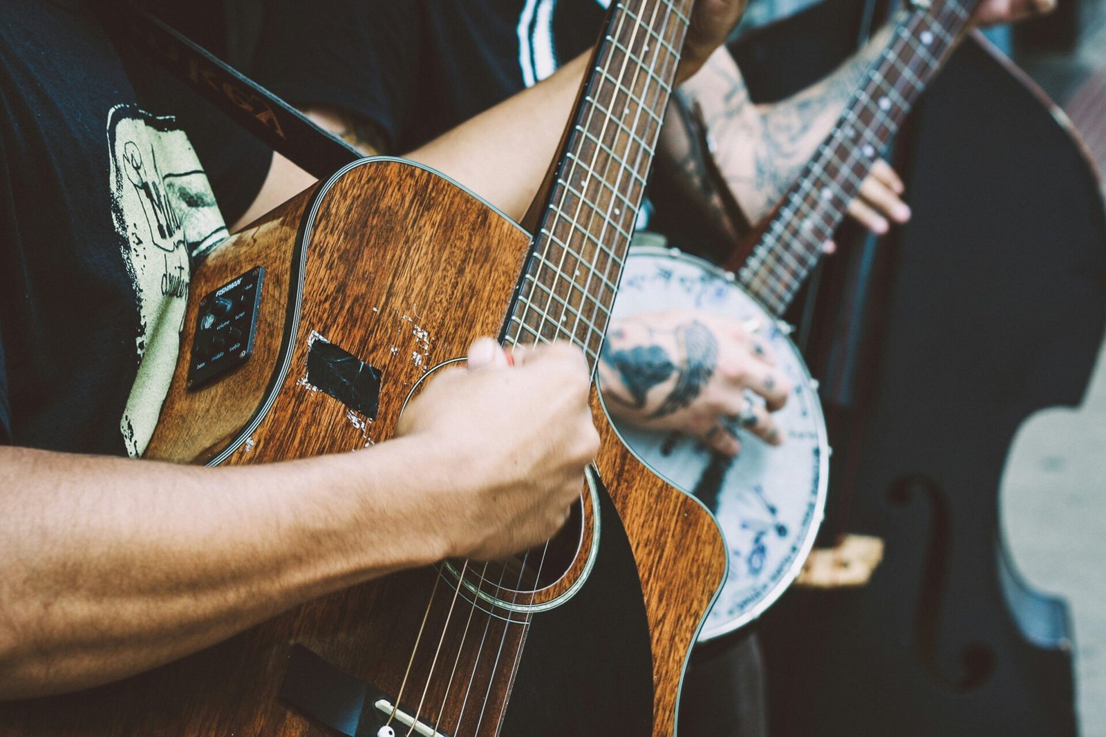 Close up of a guitar