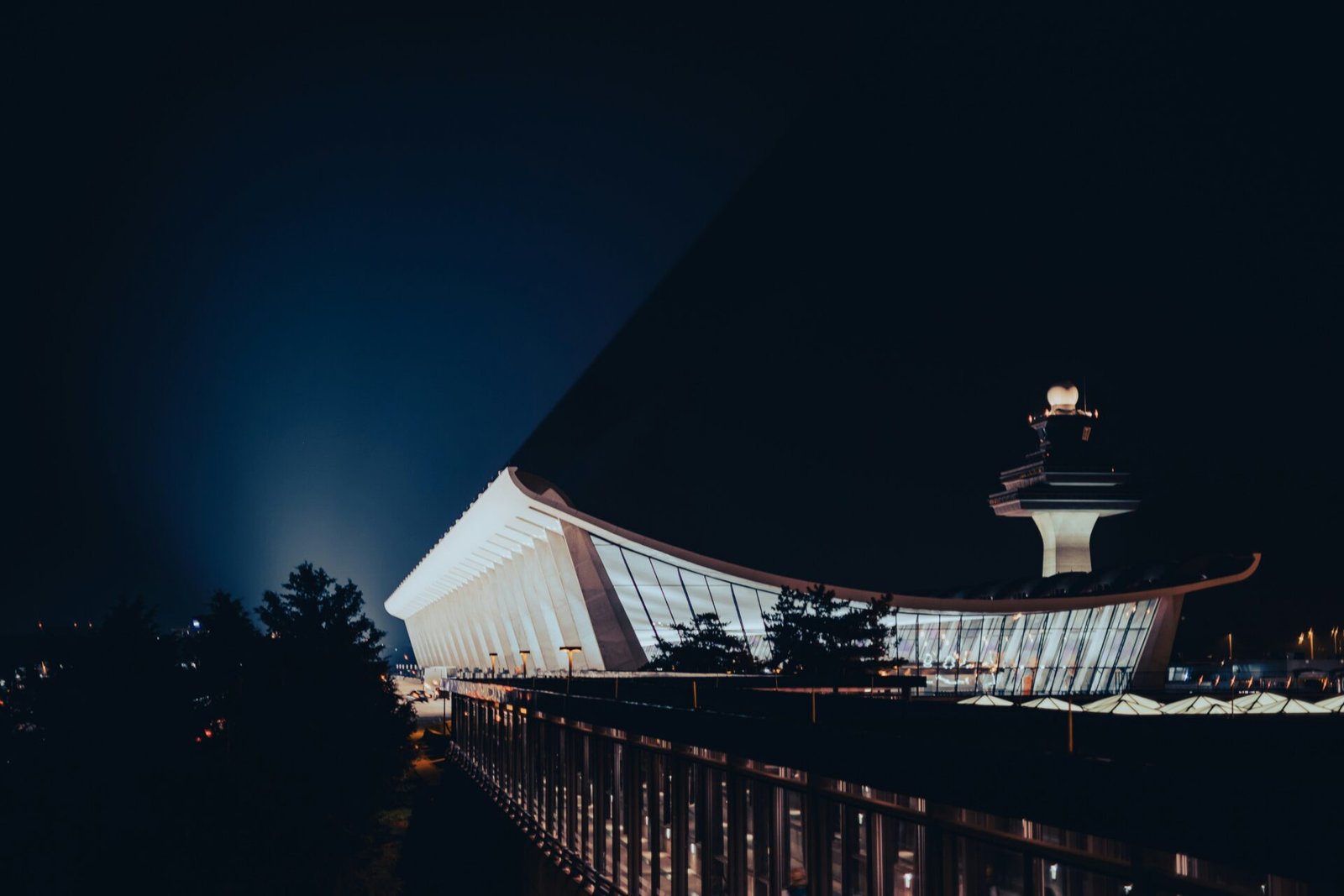 Dulles Airport at night