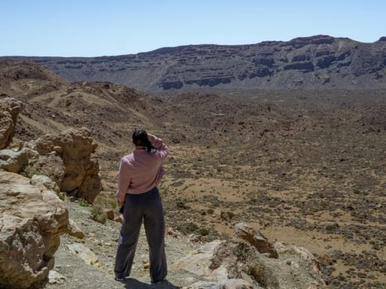 Trekking in tough terrain