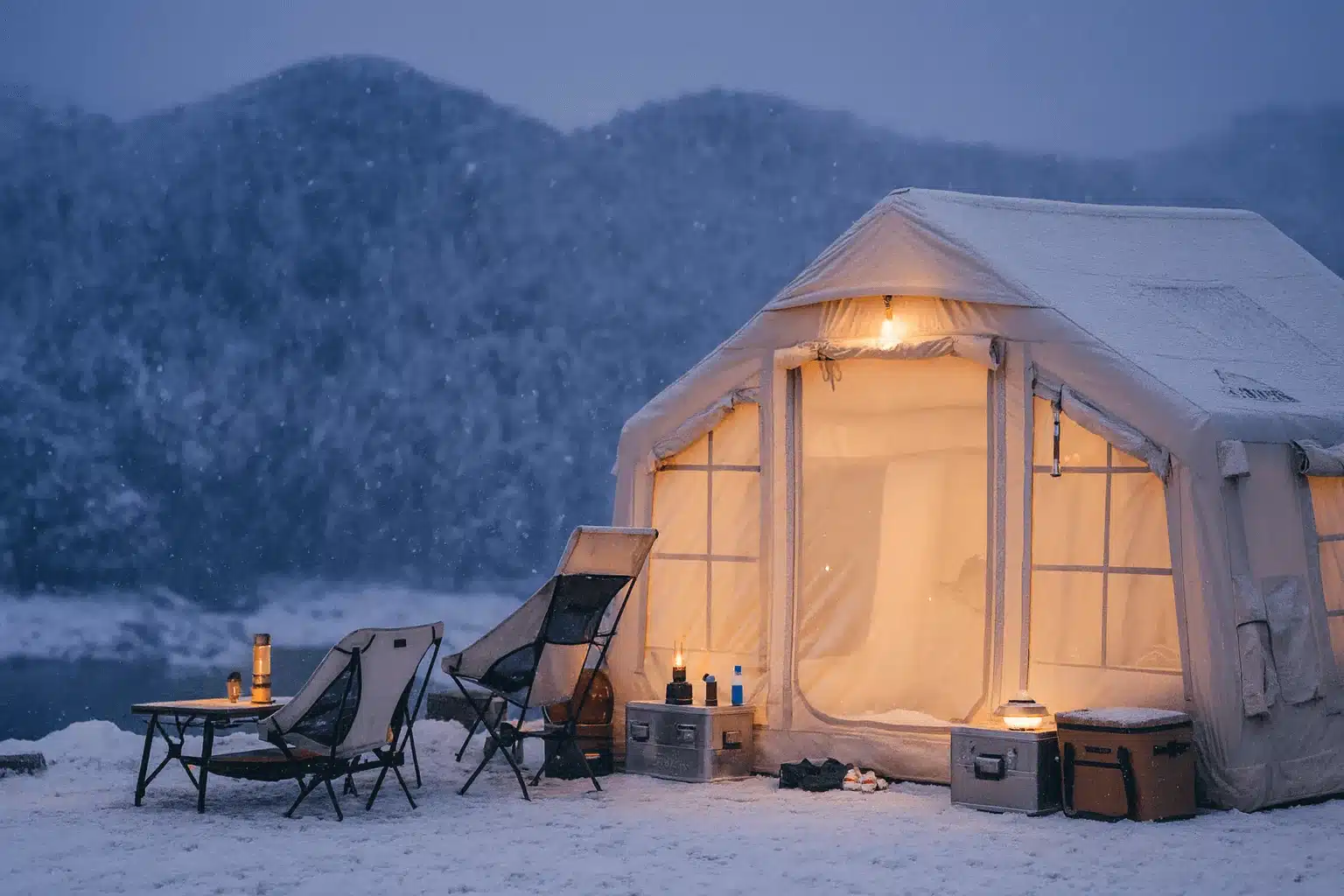winter camping tent