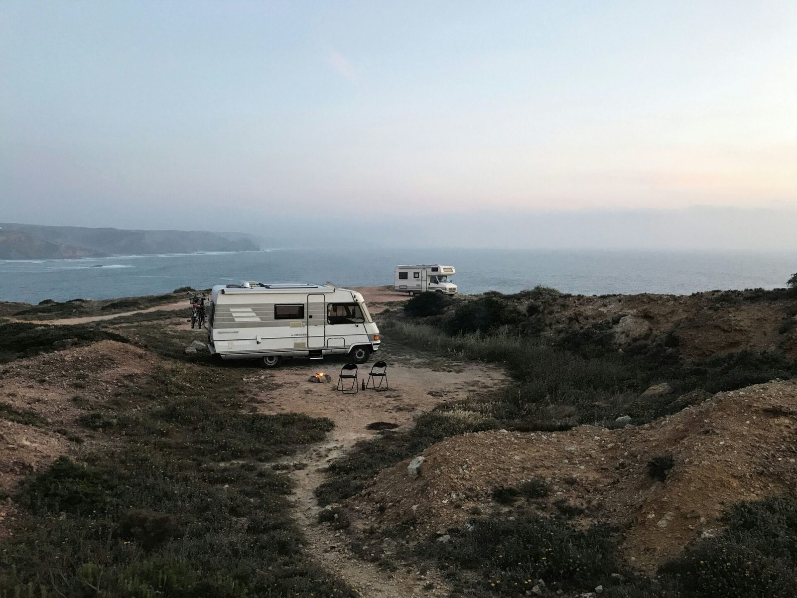 caravan by the coast